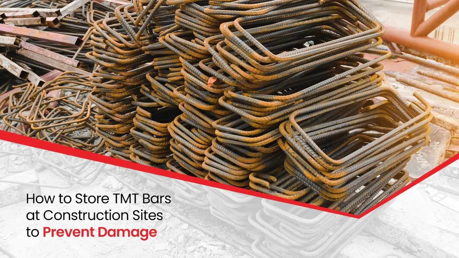proper storage of TMT bars in construction
